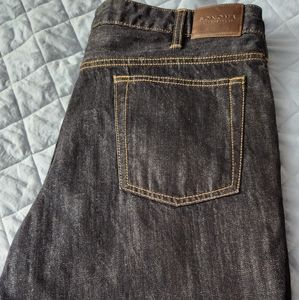 A new pair of blue jeans in size 40" waist/ length 30"